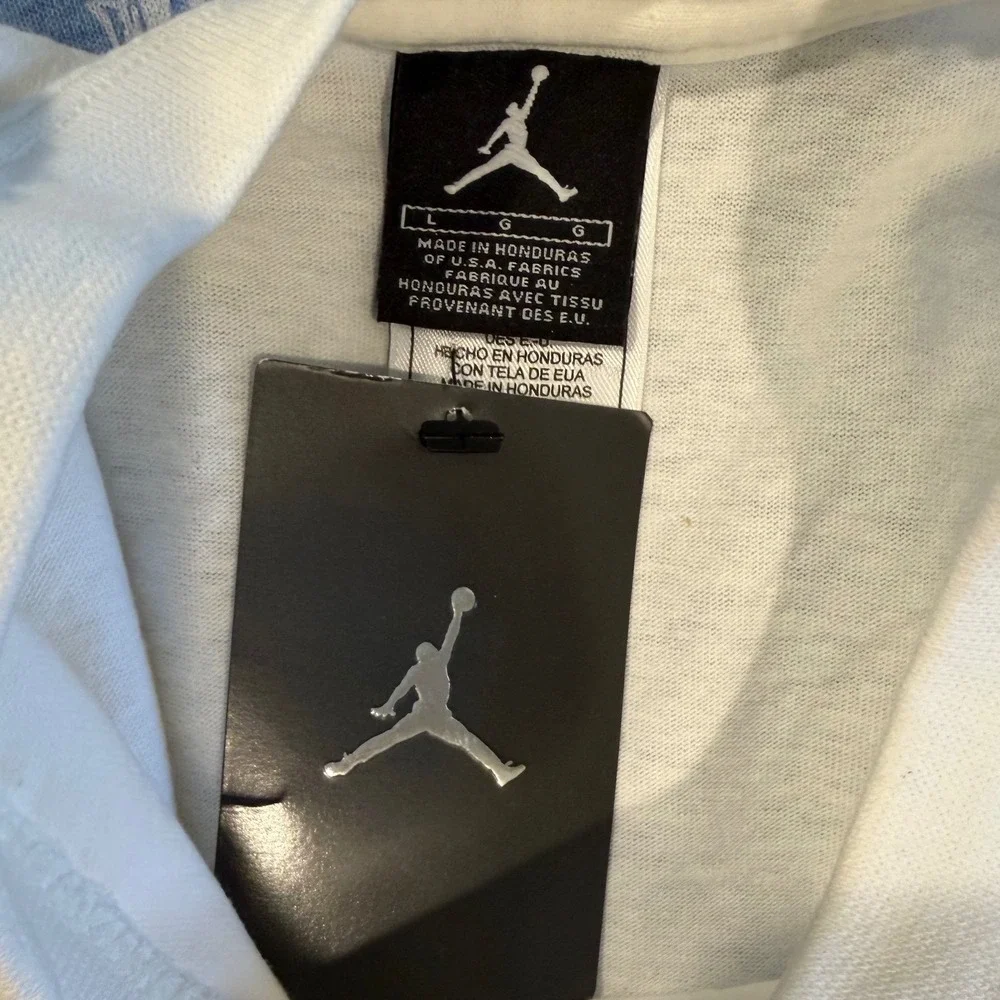 NWT Vtg Jordan Retro 3 Nike TShirt Sz L Men White‎ Crewneck Cement Rare  jumpman
